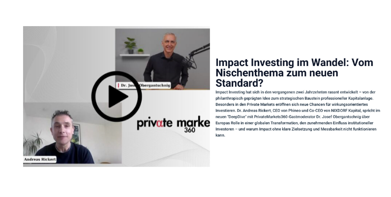 Impact Investing auf dem Weg zum Mainstream: Im Gespräch mit Dr. Andreas Rickert, Vorstand der Bundesinitiative Impact Investing