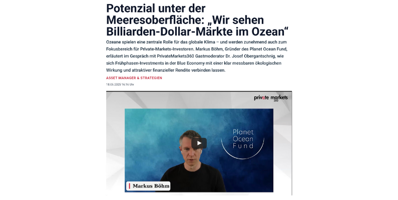 Im Gespräch mit Markus Böhm: Der Ozean als Billiarden-Dollar-Markt!