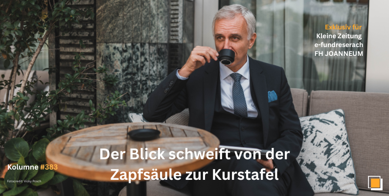 #383: Der Blick schweift von der Zapfsäule zur Kurstafel